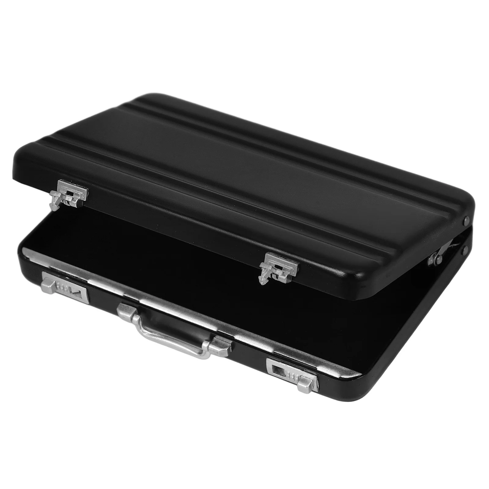 

Portable Small Aluminum Alloy Card Storage Box Compact Business Card Holder Protective Organizer Case Suitable for Office