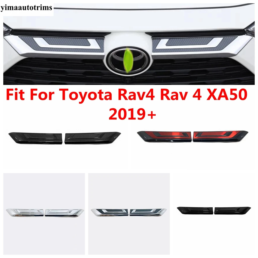 

Car Front Grille Grill Racing Strip Molding Decoration Cover Trim Accessories Exterior For TOYOTA RAV4 RAV 4 XA50 2019 - 2022