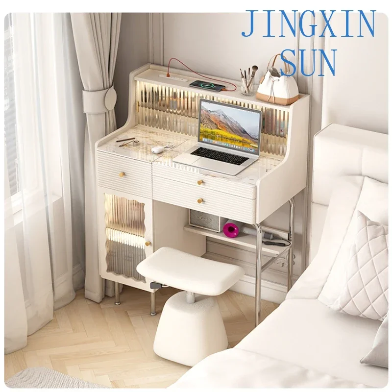 Cream wind mini dresser bedroom modern minimalist ultra-narrow bedside makeup table flip cover on sale