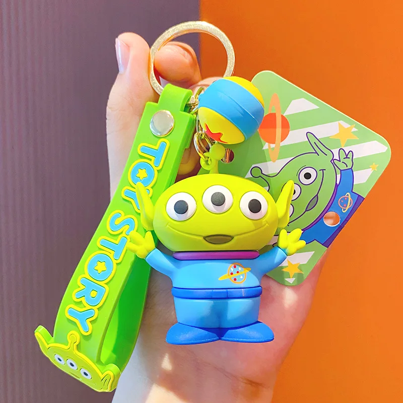 Disney Toy Story Alien Cute Cartoon Rocket Toy Keychain Kawaii Periphery Backpack Pendant Lovely bag Decoration Holiday Gifts