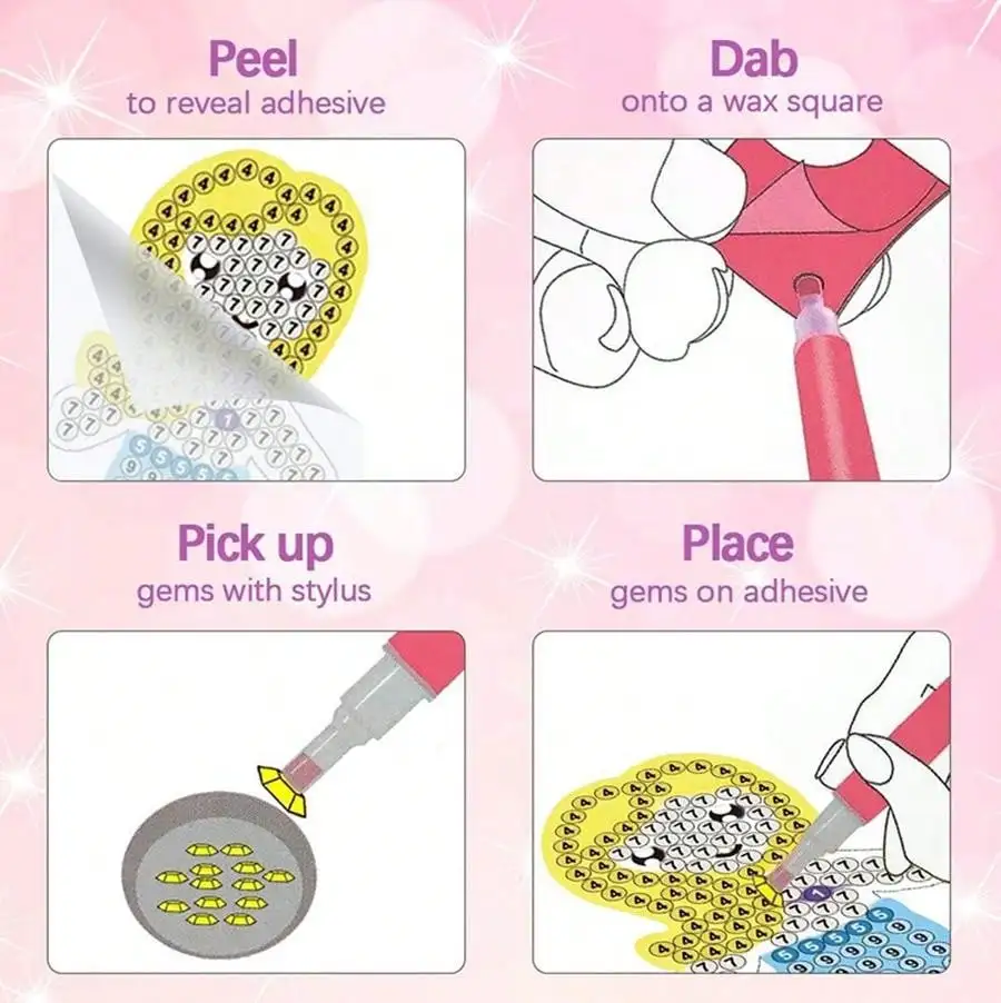 5pcs 5D เพชรภาพวาดของคุณเองอัญมณีพวงกุญแจยูนิคอร์น Mermaid ศิลปะหัตถกรรมเด็ก 8-12 อายุอีสเตอร์ตะกร้า Stuffers