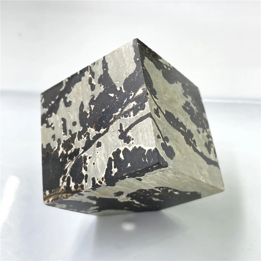 5-5.5cm Traditional Natural Grass Flower Stone Vintage Room Decor Accessories Desk Ornament Cube Scenery Quartz Chinese Style