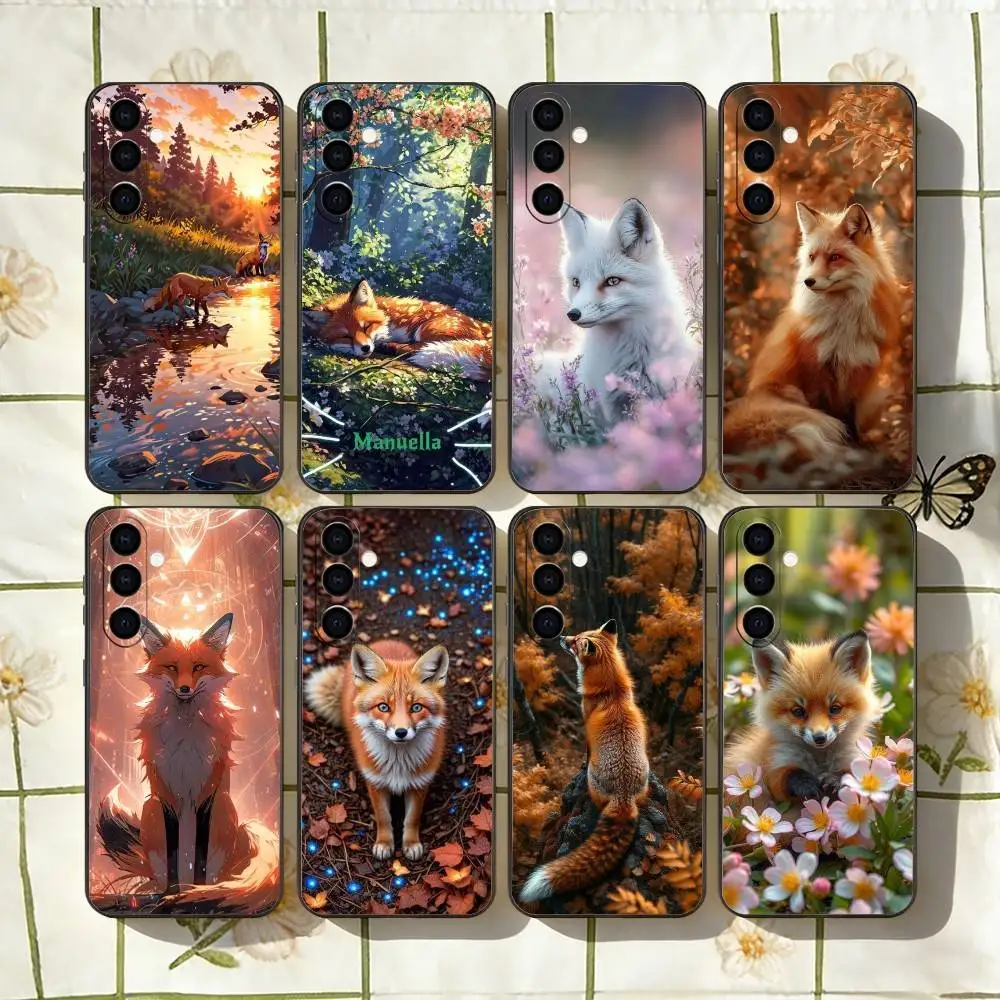

Cartoon FOX-COOL Phone Case For Samsung Galaxy A73,A72,A71,A70,A53,A52,A51,Soft Silicone Black Cover