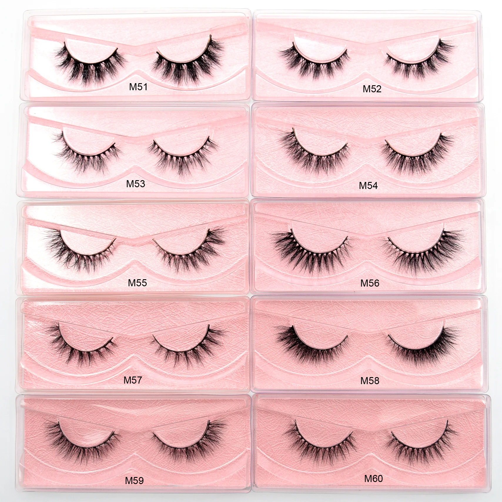 2คู่ครึ่งขนตา3D Mink Lashes ขนตาธรรมชาติสั้นขนตาปลอม Faux Cils แต่งหน้าขายส่ง Fake Eyelash Extension