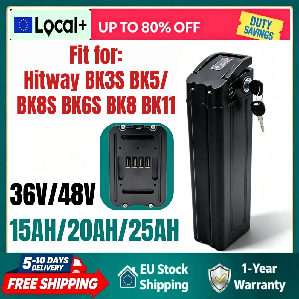 36V/48V 15Ah/20Ah/25Ah Lithium-E-Bike-Akku – Smart BMS, inklusive kostenlosem 2A-Ladegerät – Ersatz für Hitway BK3/BK5/BK6/BK8/BK11/BK37 & COLORWAY BK6 Elektrofahrräder – Detail 4