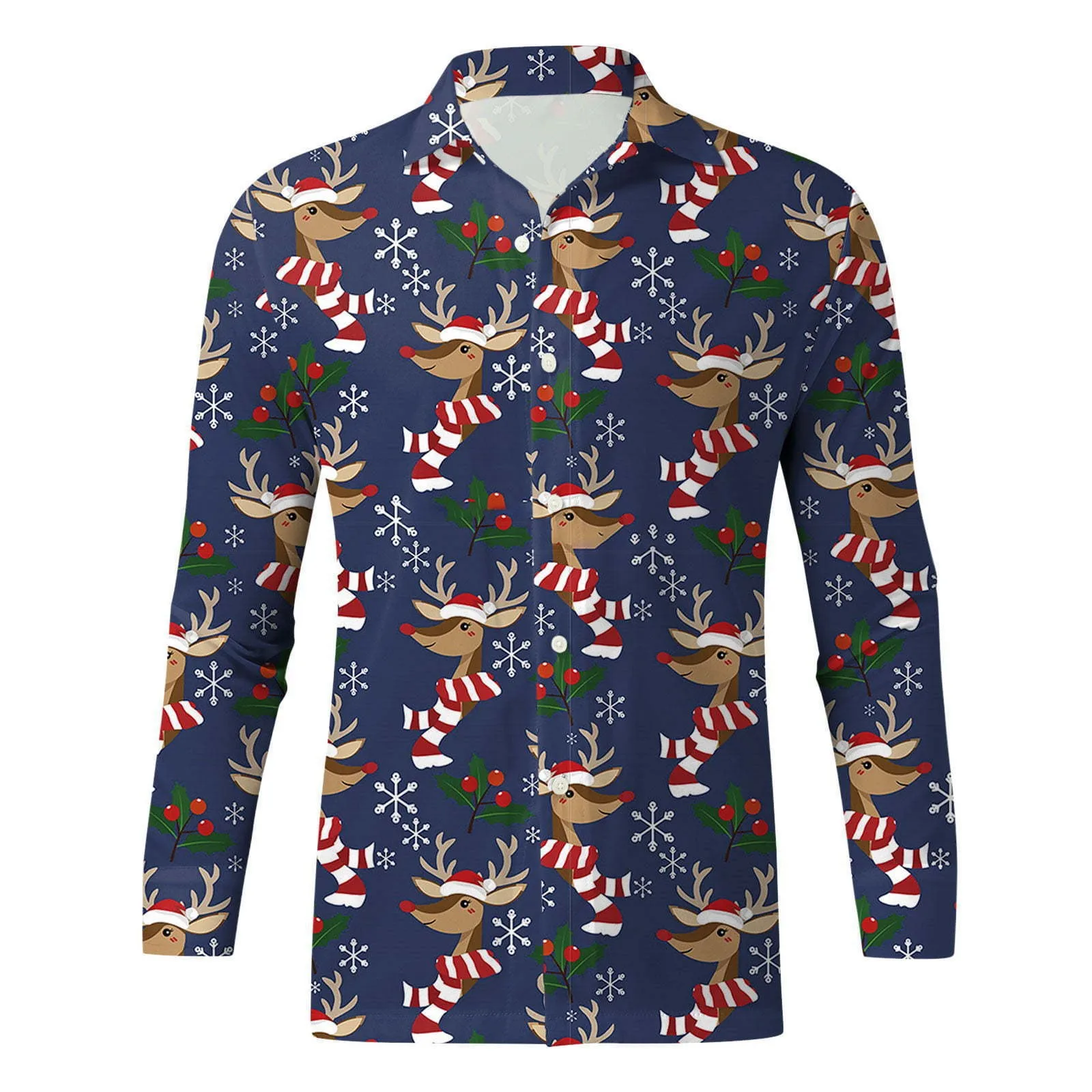 

3D men's long sleeved shirt, Christmas style, Christmas tree, various patterns, new models launched this year