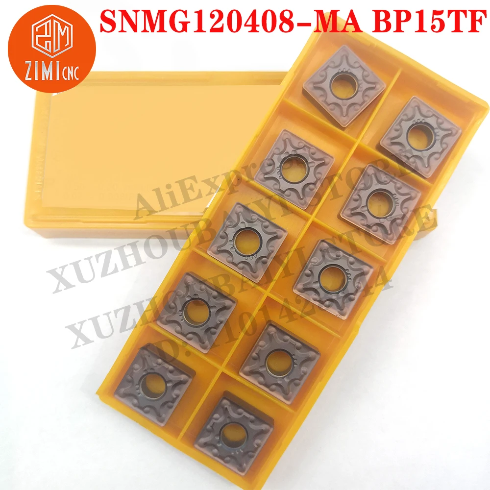 SNMG120408-MABP15TF SNMG 120408-MA Utensili CNC esterni meccanico Fresa Inserti in carburo Strumento per tagliare Inserti per tornitura
