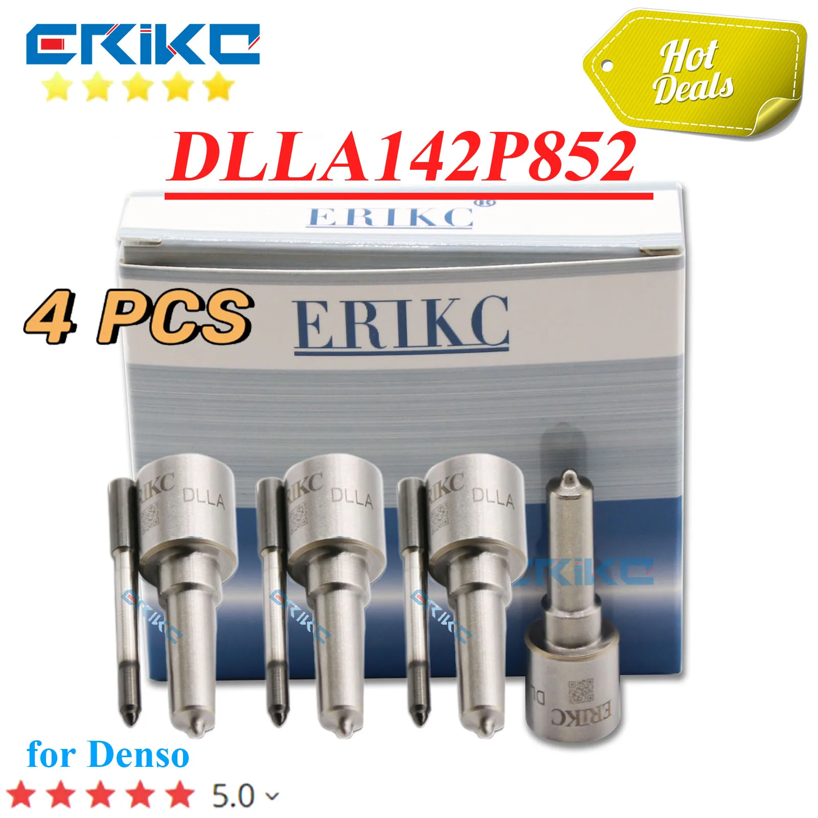 

ERIKC 4PC DLLA142P852 Форсунка для дизельного инжектора DLLA 142 P852 OEM 093400-8520 инжекторный наконечник для Denso 095000-1210