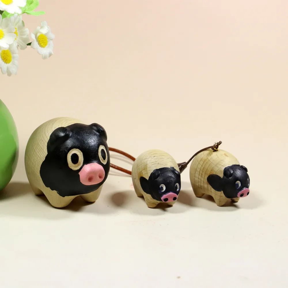 Wooden Pig Gavel Tea Pet Ornament From Drama Zhu Yu Same Style as Zhang Linghe Tian Xiwei Cute Desktop Decoration Craft Gift
