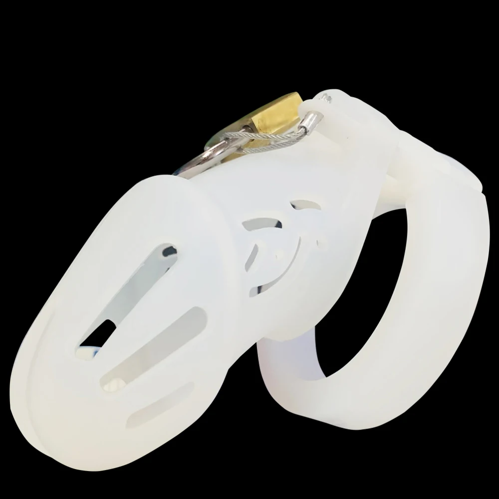 FRKO Solft Silicone Male Chastity Cage Set with 5 Size Penis Ring Lightweight Comfortable BDSM Fetish Sex Toy For Man Gay 