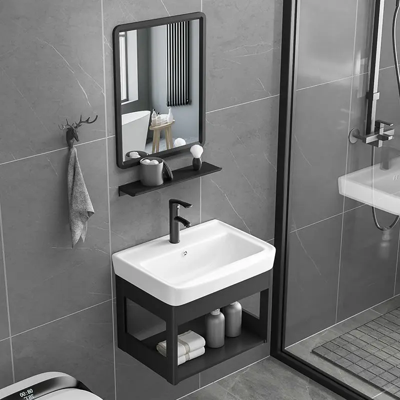Small wash basin Bathroom Wash basin Pool Simple small apartment household  washbasin cabinet combination Customizable