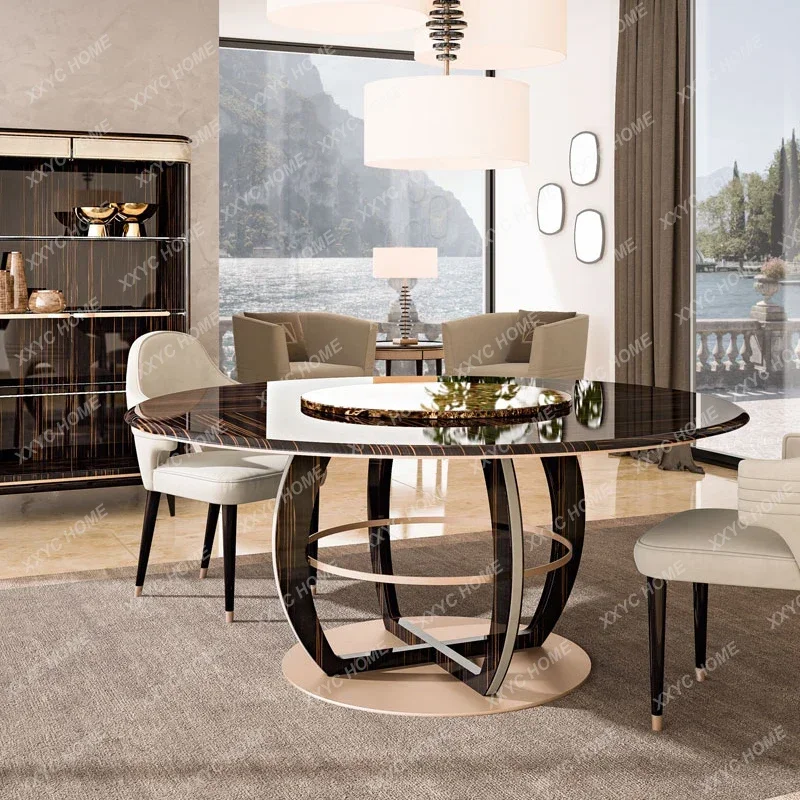 Affordable Luxury Style Dining Tables and Chairs Set Household Small Apartment Dining Table Modern