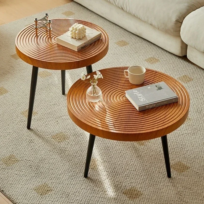 Exquisite Multi-functional Annual ring side few sofa side few living room coffee table living room