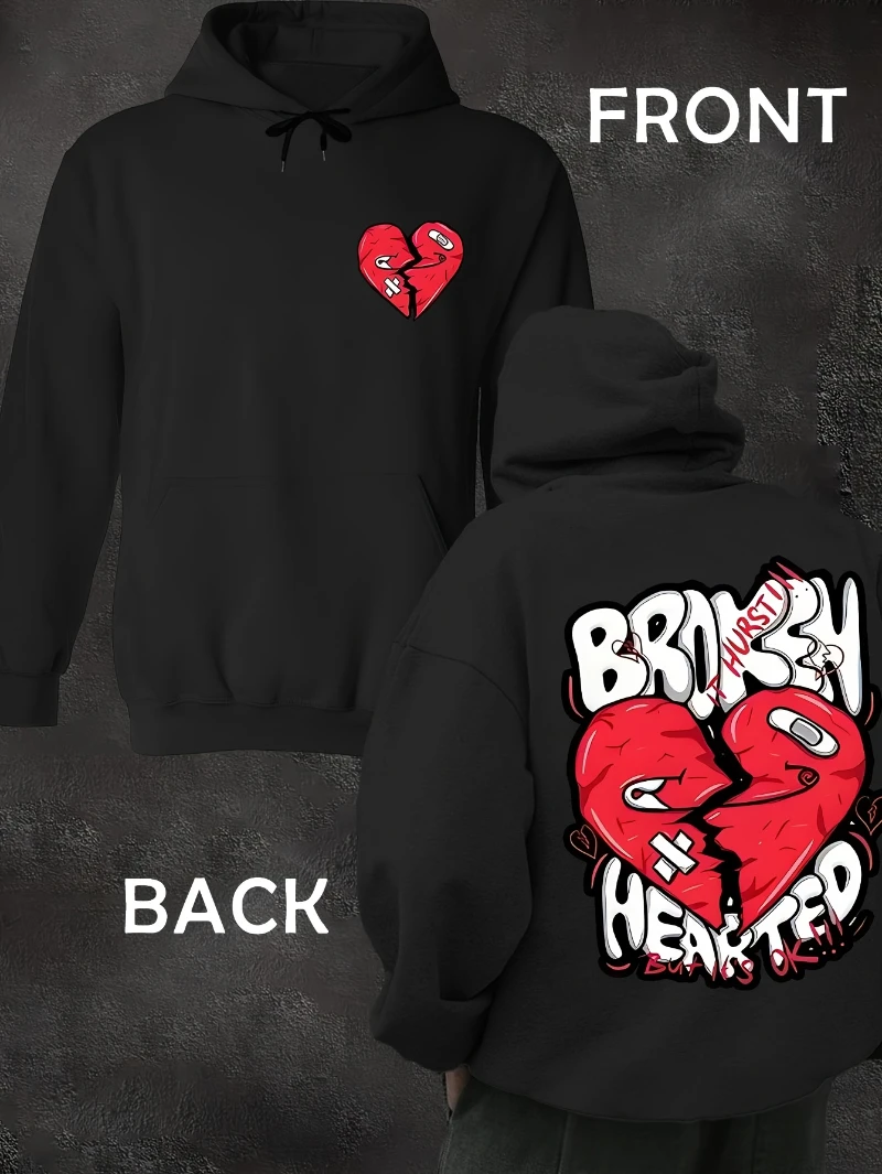 

2025 Autumn and Winter Men's Casual Streetwear Hoodie _broken _ Graphic High-end Luxury Is for Both Men and Women Top Y2k