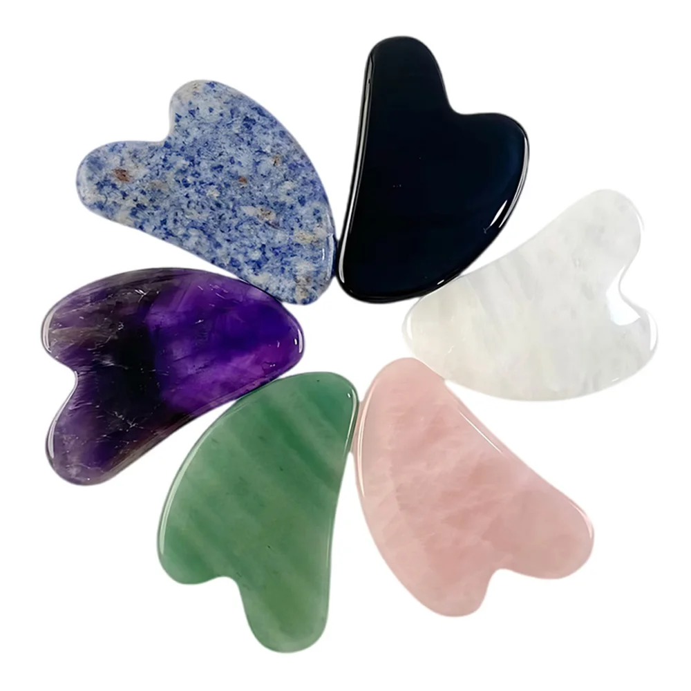 Natural Resin Jade Stone Gua Sha Gouache Scraper Massager for Face Body Facial Skin Lifting Wrinkle Remove Beauty SPA Care Tools