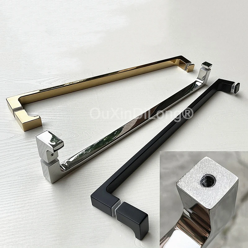 1PCS Extremely Narrow Simple Stainless Steel Shower Room Handle Bathroom Glass Door Pull Small Knobs Glass Door Hardware GF881