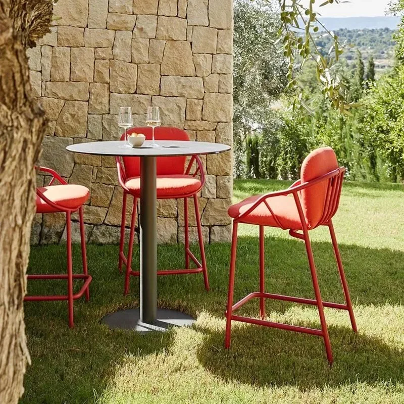 Chaises de bar d'extérieur, chaise haute de café de jardin de célébrités d'internet de cour, tables et chaises de loisirs créatives en plein air ouvertes
