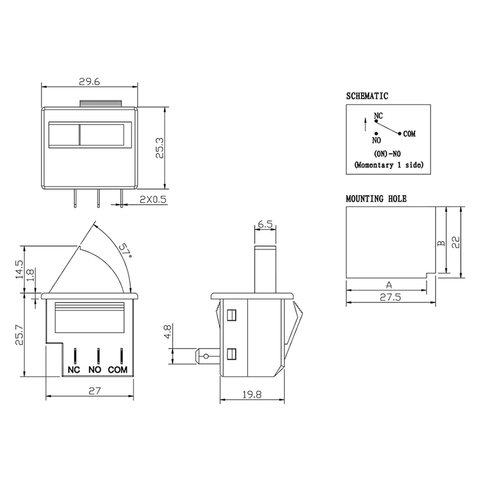 

4 шт. переключатель освещения двери холодильника, 2-контактный/3-контактный NO/NC, индукционный переключатель с защитой от сброса, высококачественный альтернативный переключатель