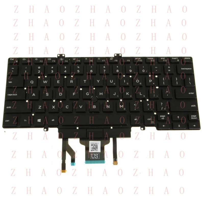 L+ 03J9FC FOR DELL Latitude 5400 5411 Laptop Backlit Keyboard Dual Point