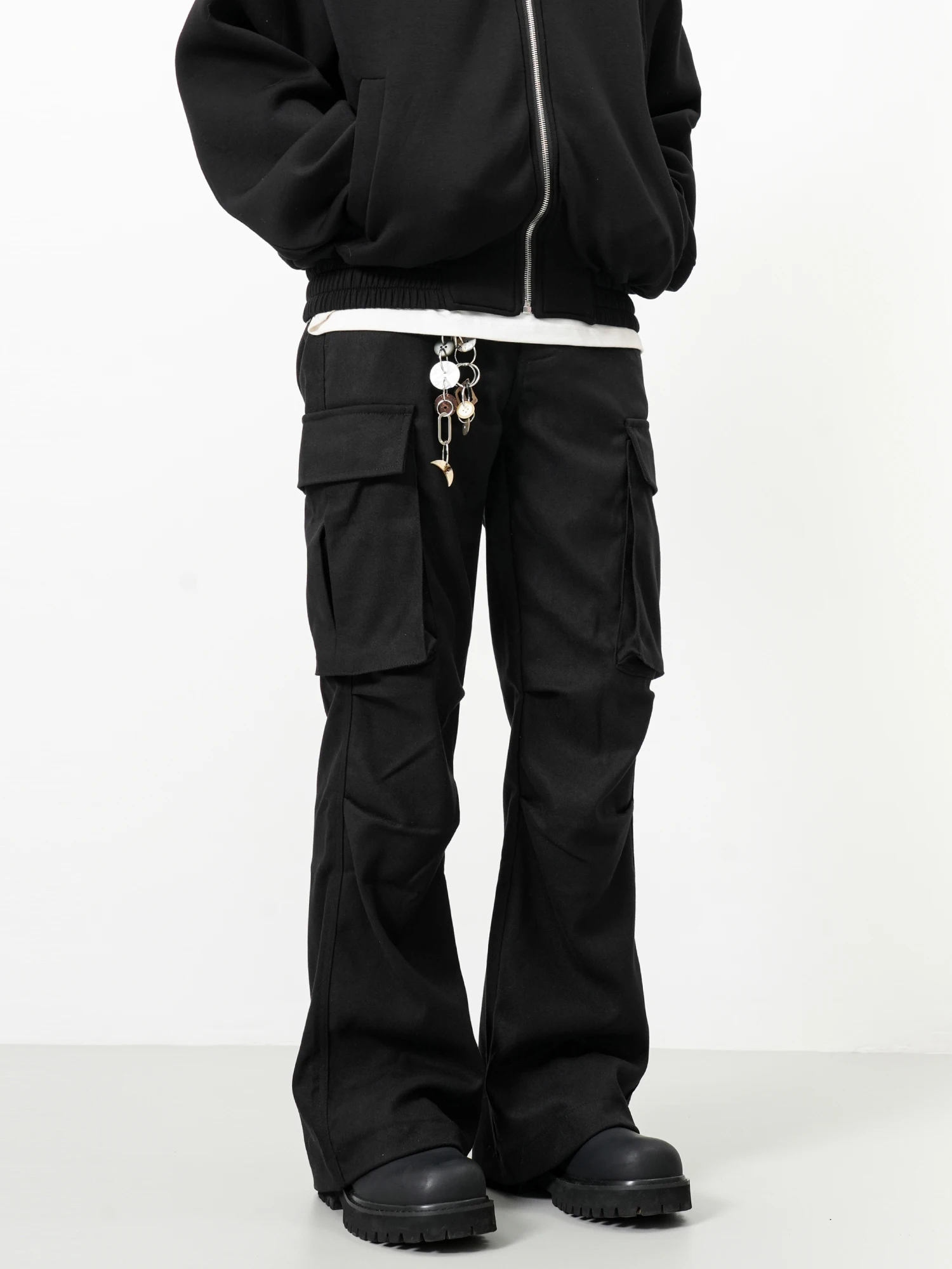 

Casual Straight Leg Workwear Trousers with kets for Men And Women High Waist Classic Clean Fit Bell Bot for All Seasons