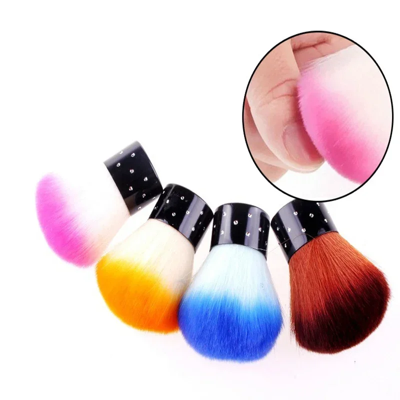 

1 6-цветная случайная мягкая кисть для ногтей для профессиональных инструментов для очистки ногтей от пыли и очистки ногтей