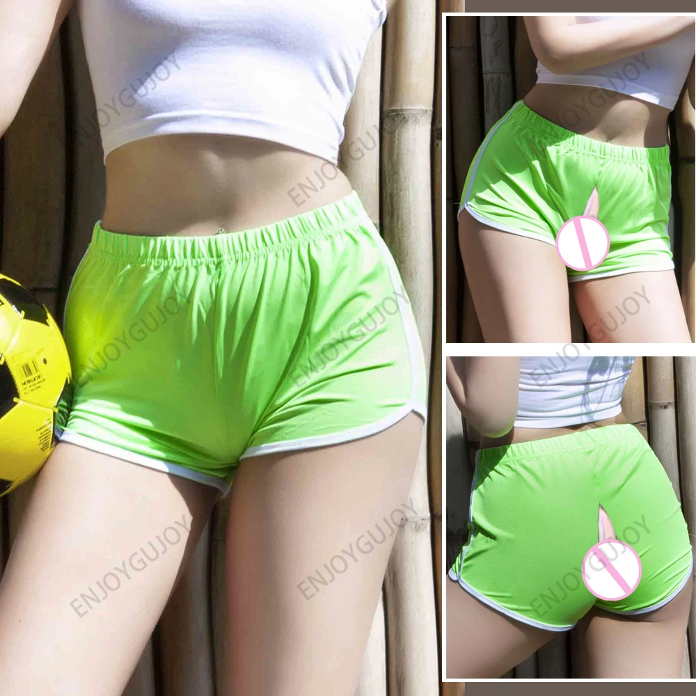 

Ms Sexy Candy Colored Shorts, Invisible Open Crotch, Outdoor Sex, Simple Sweet Sports Running, Elastic Track Field Super Shorts