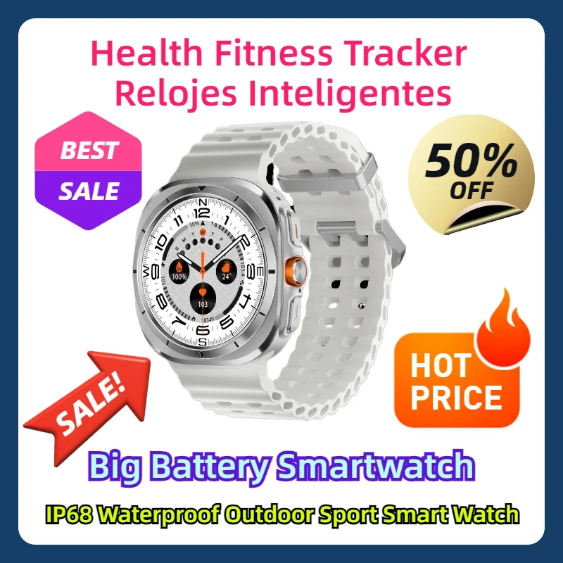 

Health Fitness Tracker Relojes Inteligentes IP68 Waterproof Outdoor Sport Smart Watch Big Battery Smartwatch