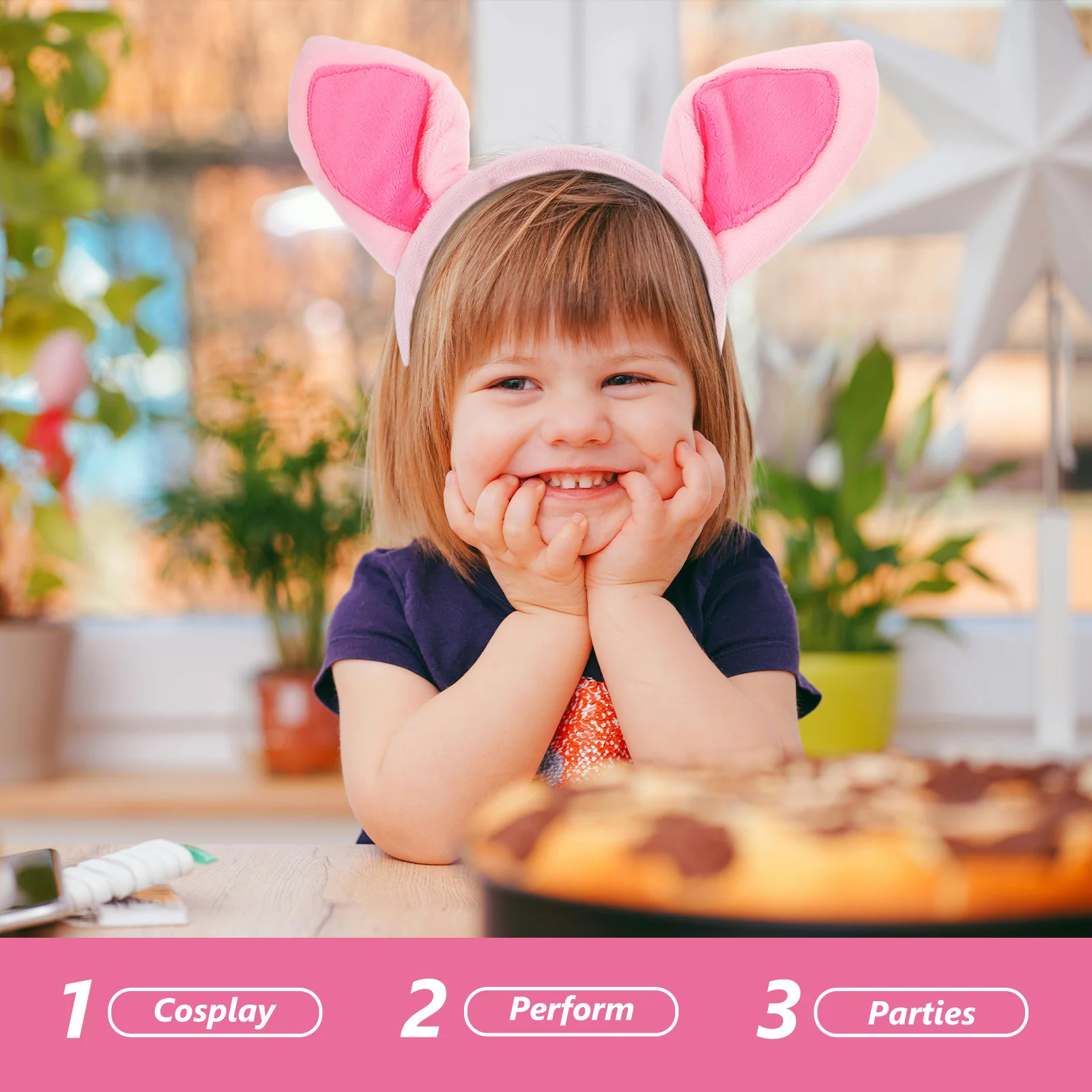 ชุดอุปกรณ์แต่งกายสัตว์ 1 ชุด ที่คาดผมรูปจมูกหมู สวมใส่สบาย เหมาะสำหรับงานคอสเพลย์ ปาร์ตี้ การแสดง และการเล่นบทบาทสมมติ