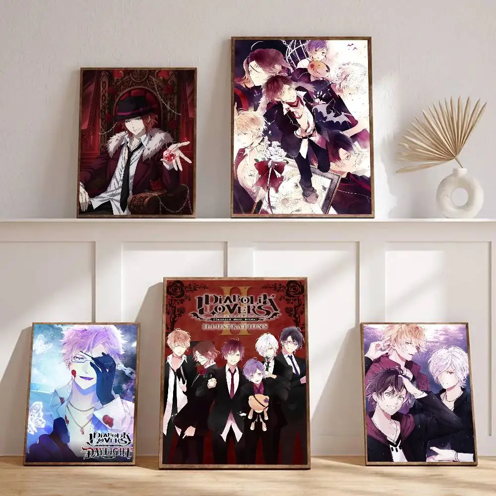 1pc Anime Diabolik Lovers Poster Sticker Print Waterproof Wall Art For Living Room Bedroom Home Decor