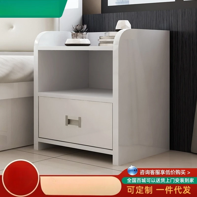 

Simple and modern mini cabinet, bedroom bedside storage, locker with drawers and bedside table