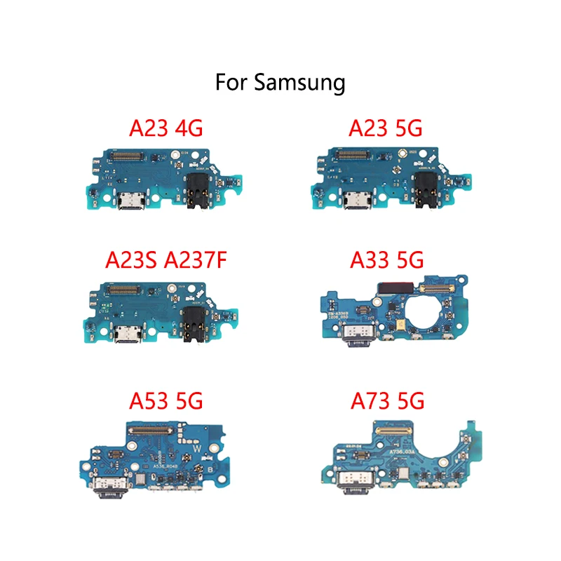 

USB Charge Dock Socket Connector Flex Cable For Samsung A23 4G A235F 5G A23S A237F A33 A336B A53 A536B A73 A736B Charging Board