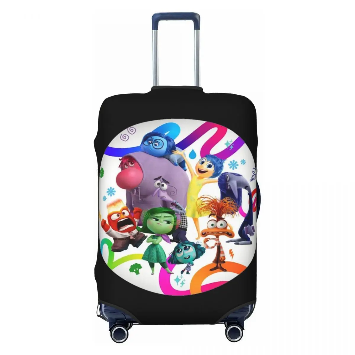 

Custom Insides Inside Outs Joy Out Cartoon Suitcase Cover Washable Luggage Protective Covers for 18-32 inch
