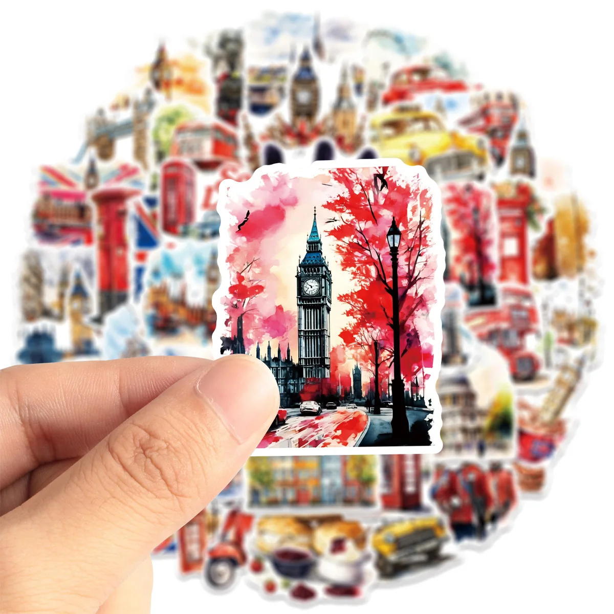 

10/50PCS Cartoon London Scenery Travel Sticker Creative Graffiti Waterproof Decal Toy for Stationery Box Scrapbook Diary Bicycle