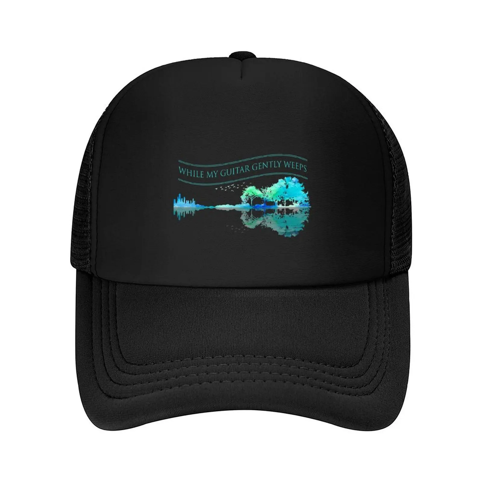 

While My Guitar Gently Weeps - Guitar Artwork Nature Baseball Cap hard hat New In The Hat Rave Luxury Man Hat Hats Woman Men's