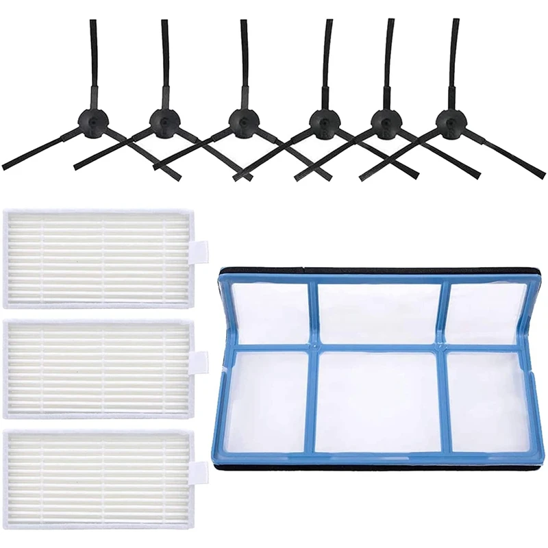 BEST Filter Side Brushes Replacement Parts Set for ILIFE V3 V3S V5 V5S V5S Pro Vacuum Cleaner Robot Accessories