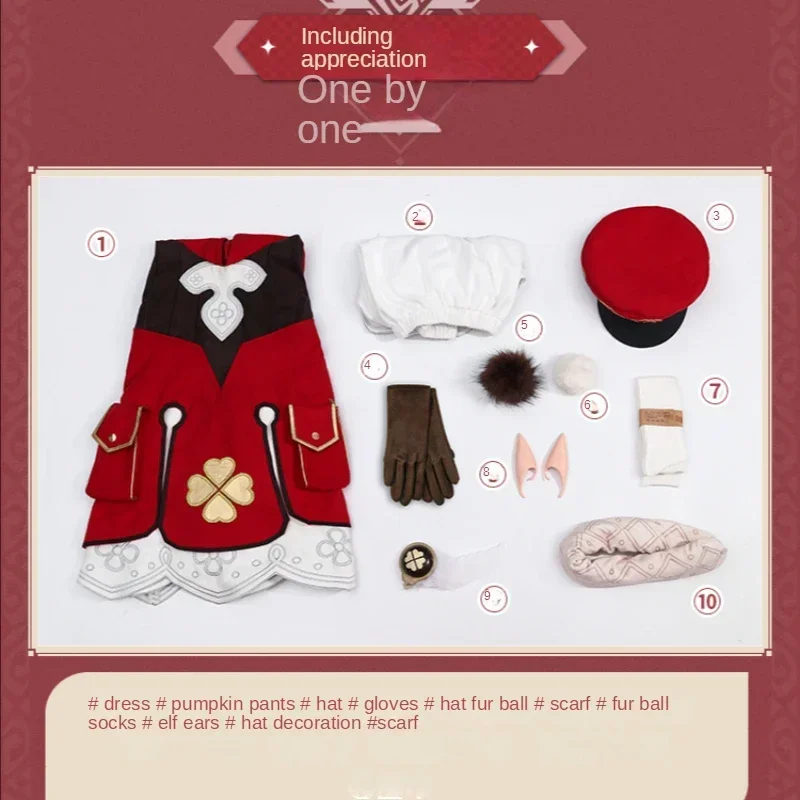 Klee Косплей Аниме игра Genshin Impact Klee Spark Knight Милая униформа Одежда для игр платье Косплей Костюм Хэллоуин