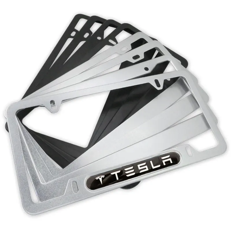 Tesla US license plate holder front and rear license plate holder comes with screw set for easy installation of car accessories - Image 4