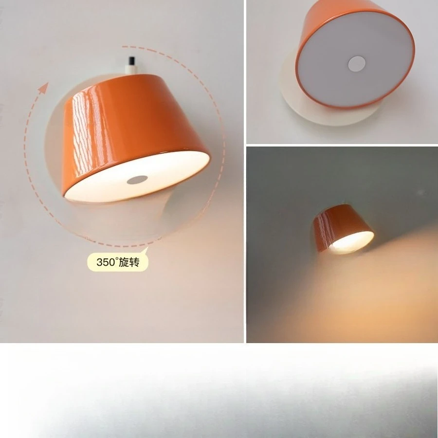 Bedroom, bedside, wall lamp, rotatable, reading, aisle, porch, mirror