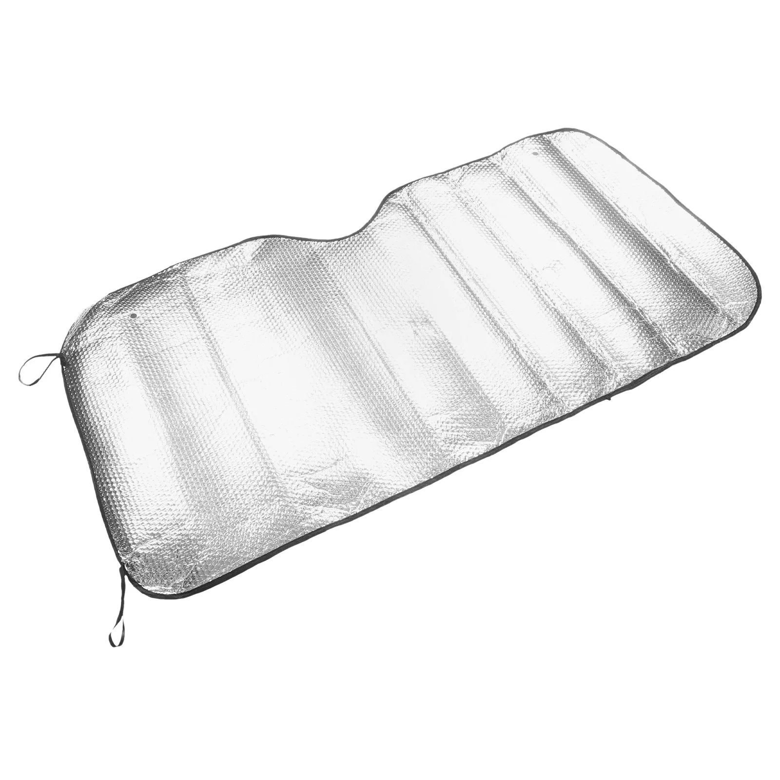 

Солнцезащитный экран для автомобиля 140x70 см, серебристый, светоотражающий, охлаждающий, для защиты салона от солнца во время вождения