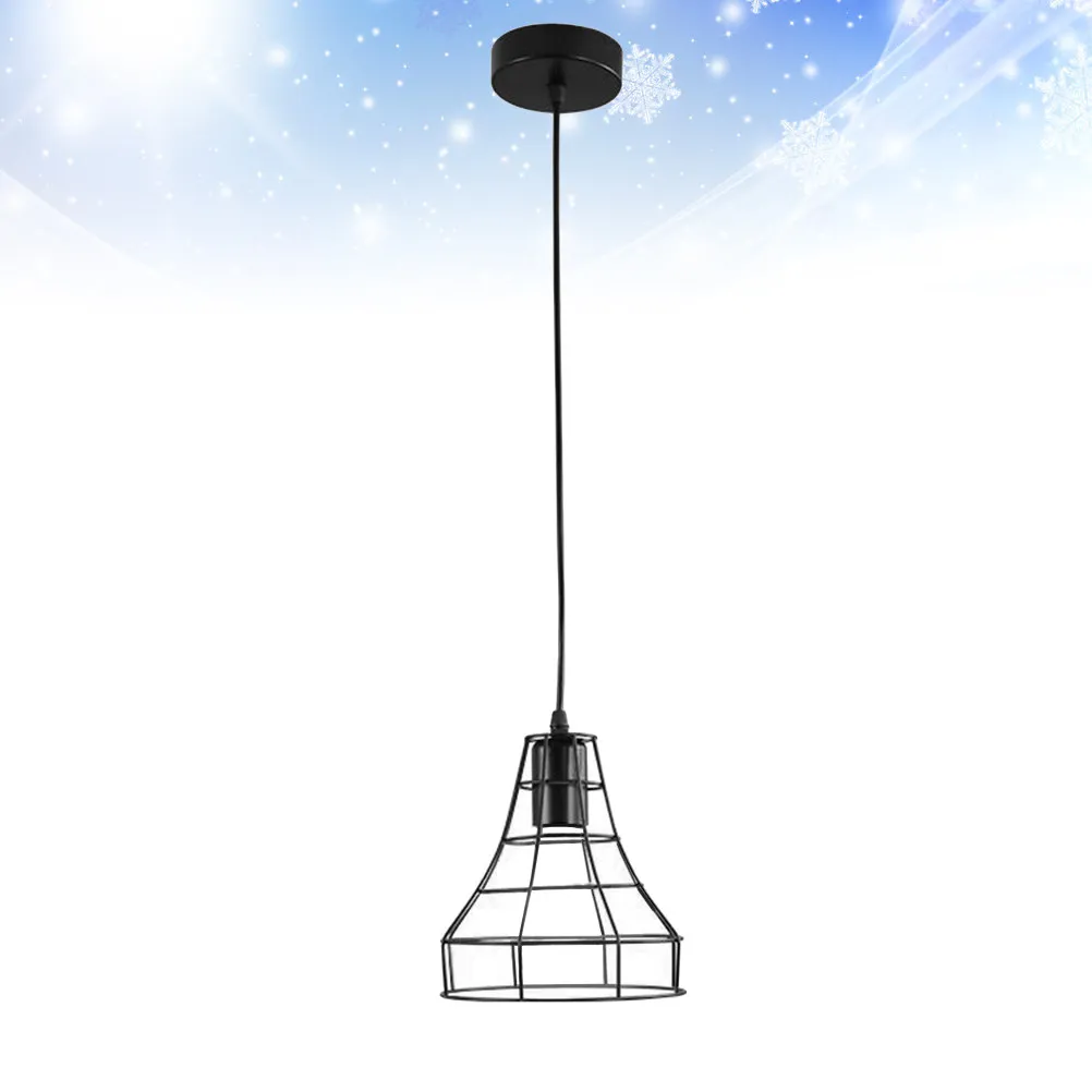 アイアンロフトペンダントライト小型シングルヘッドヴィンテージケージシャンデリアクリエイティブ素朴なメタル天井照明器具（家庭用バー向け）