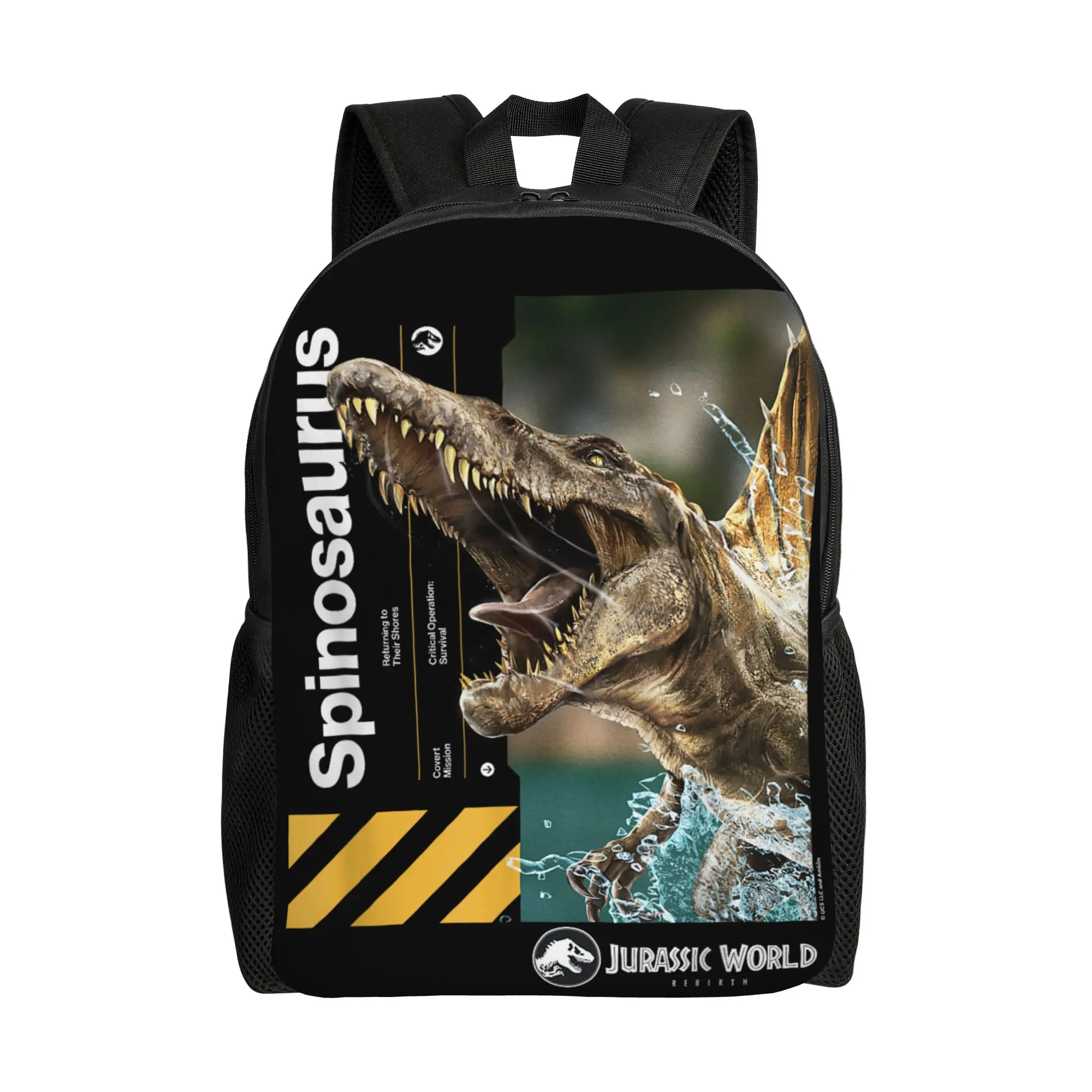 

Модный рюкзак Jurassic Spinosaurus World с карманом, для студентов и работы, с изображением динозавра, 2025, повседневный, для мужчин и женщин, для ноутбука, холщовая сумка
