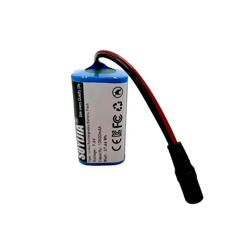 7.4V Fishing Boat Hook Battery 12800mAh for T188 T888 2011-5 V007 C18 H18 So on Remote Control RC Fishing Feeder Spare Parts