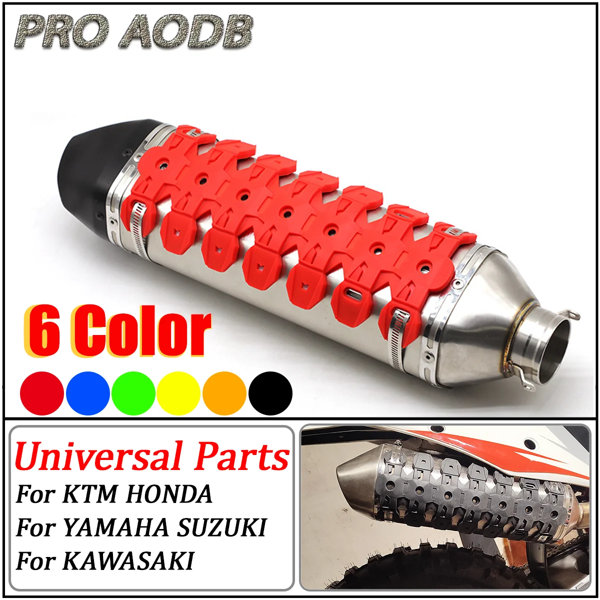 

Exhaust Shield Muffler Pipe Protector Cover Heat Shield For KTM Honda HUSQVARNA TC TX TE TEI 125 250 300 2014-2023 KTM SHERCO