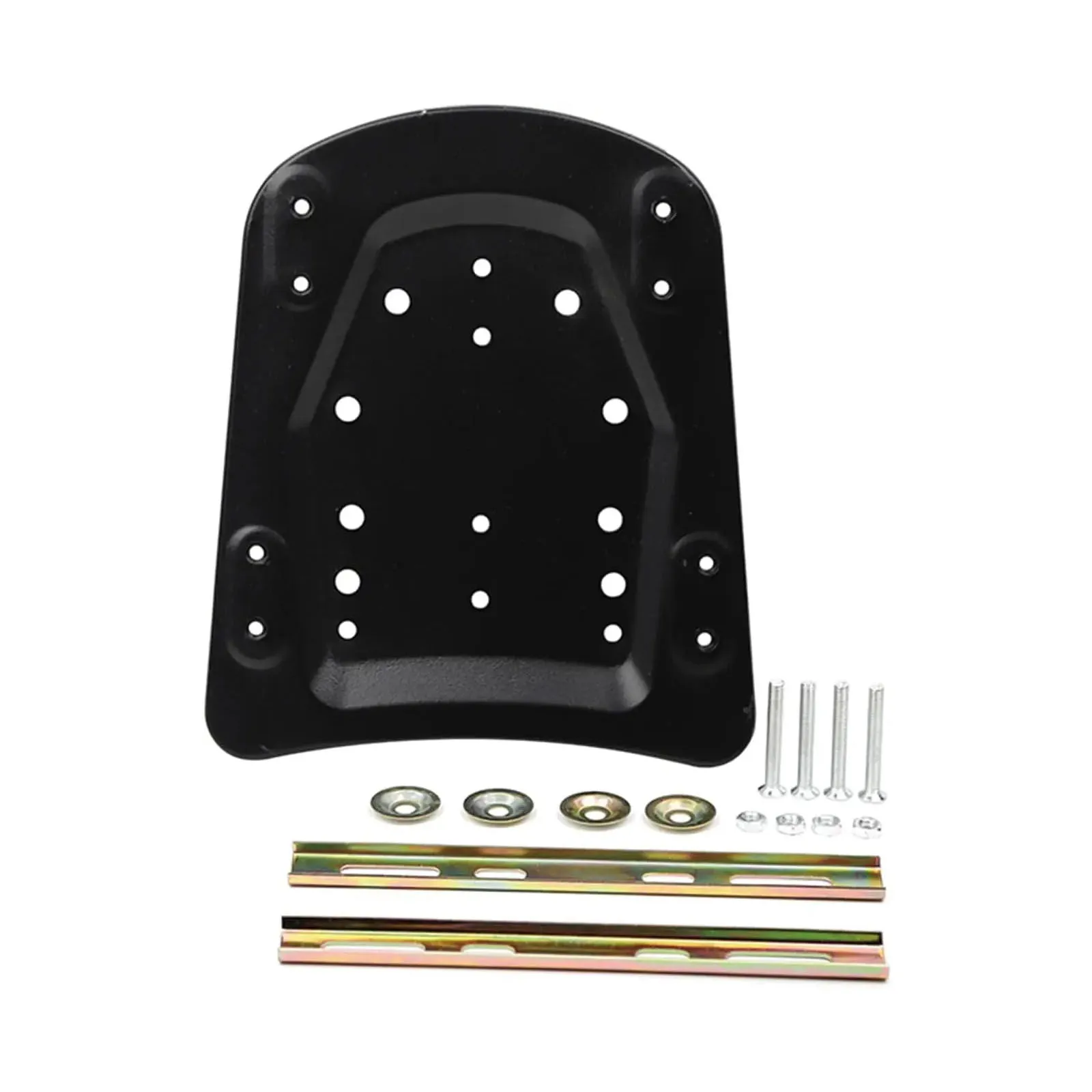 

Universal Motorcycle Rear Tail Box Base Plate in Heavy Iron Material Adapter for Motorcycle Rear Luggage Rack Trunk,Black Color