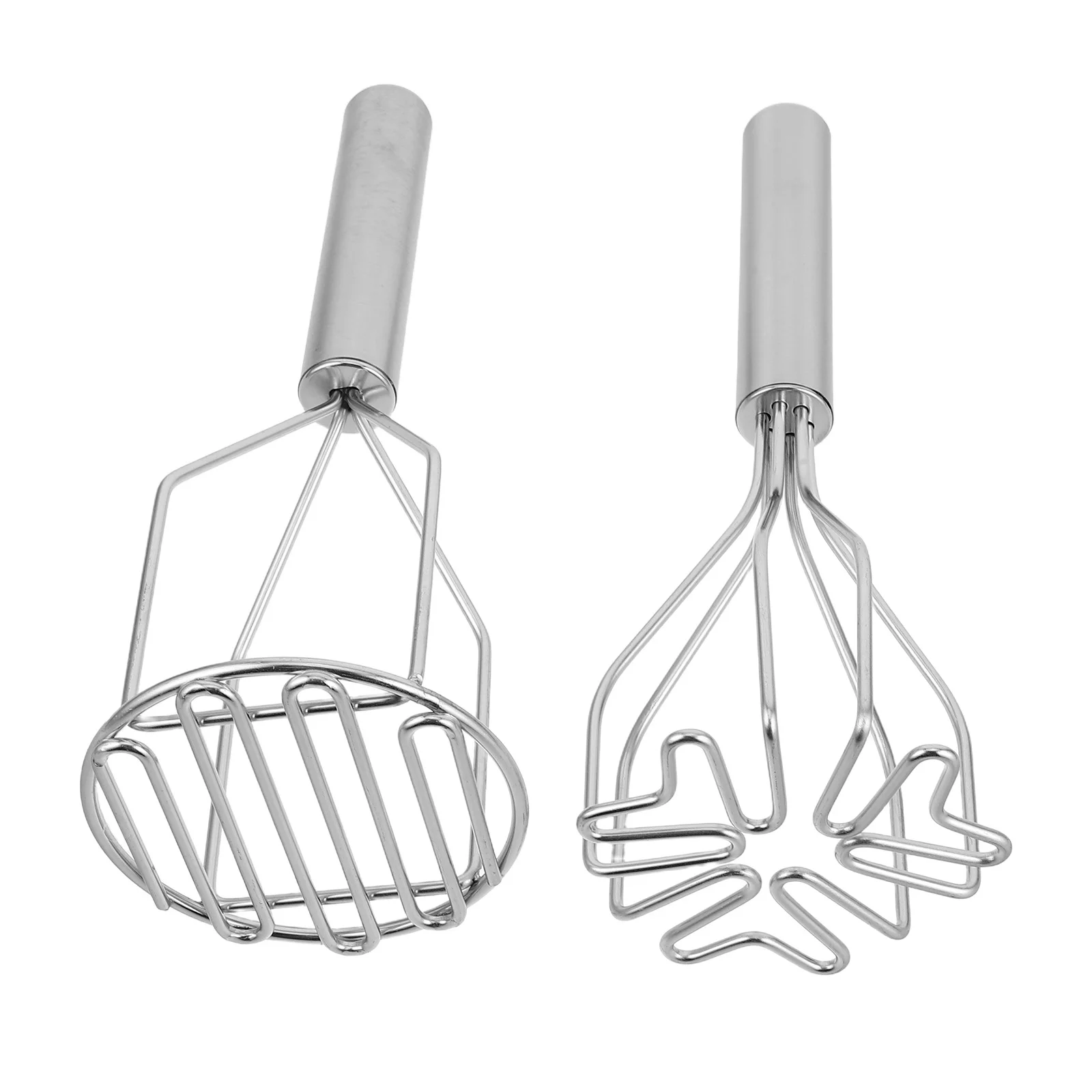 

2 pcs Stainless Steel Masher Handheld Manual Press For Mashed Potato Sweet Potato Crusher Vegetable Kitchen Tool Gadget
