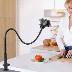 Phone Holder Stand Lazy Bracket Headrest Bed 360 Flexible Long Arms Clamp Mount For iPhone Samsung and 3.5~6.7