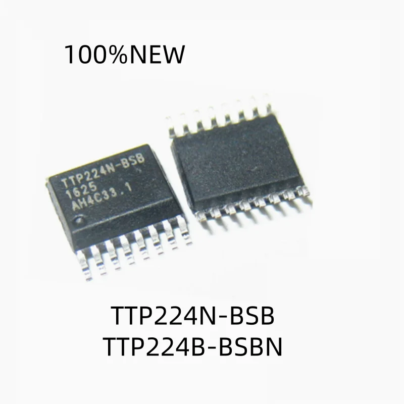 (10Pcs) 100% New Ttp224N-Bsb Ttp224B-Bsbn Ssop-16 4-Key Touch Chip Ic