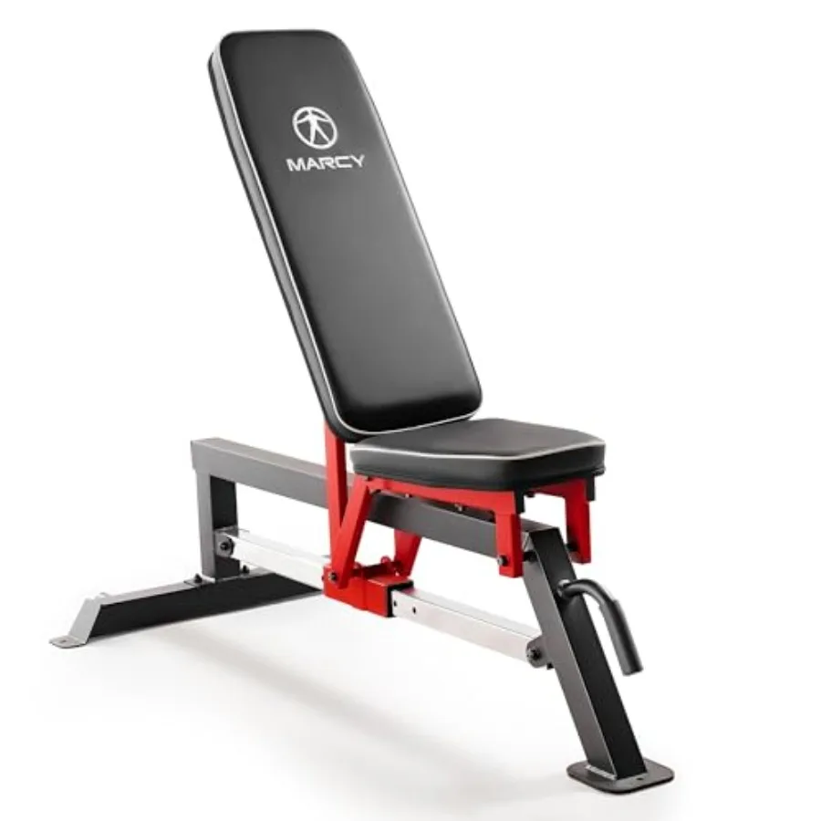 Foldable Standard Weight Benches for Home Gym Use Steel Frame Black Adjustable Backrest and Seat for Full Body Workout