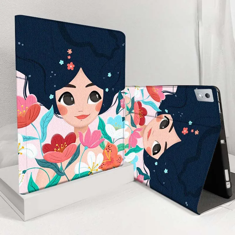 

Чехол с рисунком черного кота для Lenovo Pad Legion Xiaoxin Tab Y700 K10 M10 P11 3rd Pro GT Plus Gen 5G Tablet