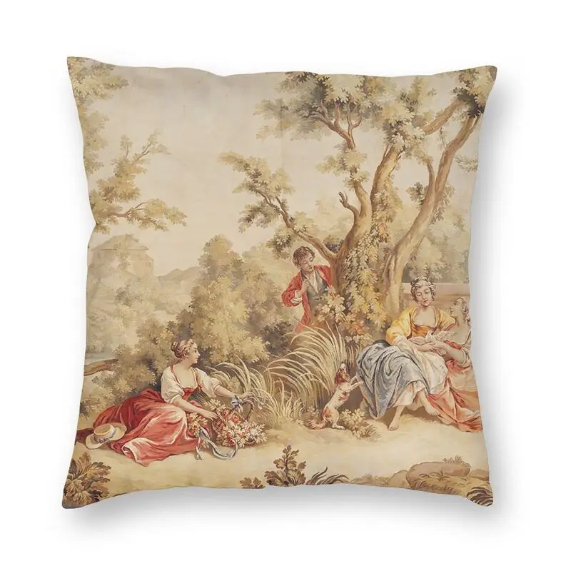 Aubusson Tapestry French 18th Century Cushion Cover European Floral Flowers Throw Pillow Case for Sofa Pillowcase Home Decor